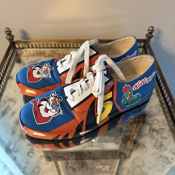 Other - Vintage Kellogg's Tony the Tiger Shoes Mens Size 9 Womens 11 Racing NASCAR 90s